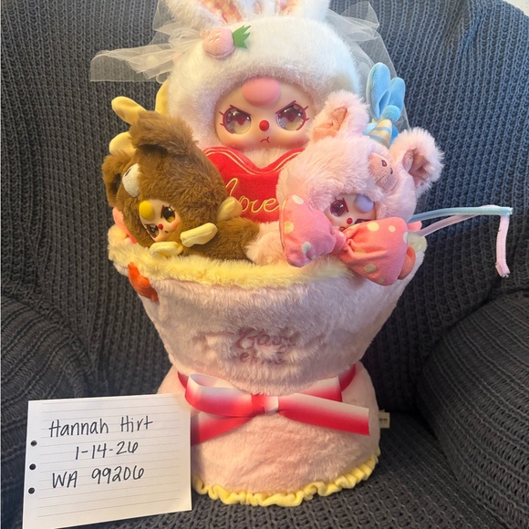 Cute Plush Bunny and Bear Set